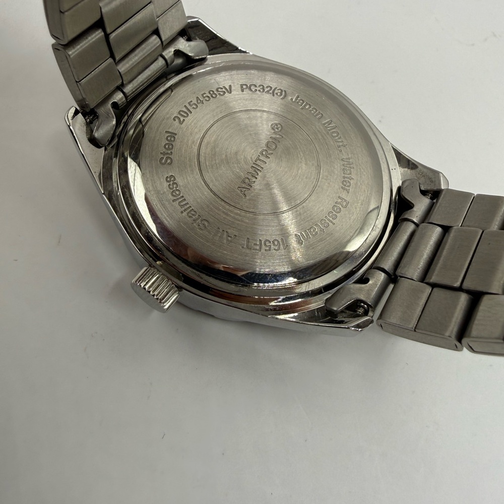 Armitron Blue Face/Bezel Stainless Steel Luminescent Quartz (New Battery) - Picture 15 of 15